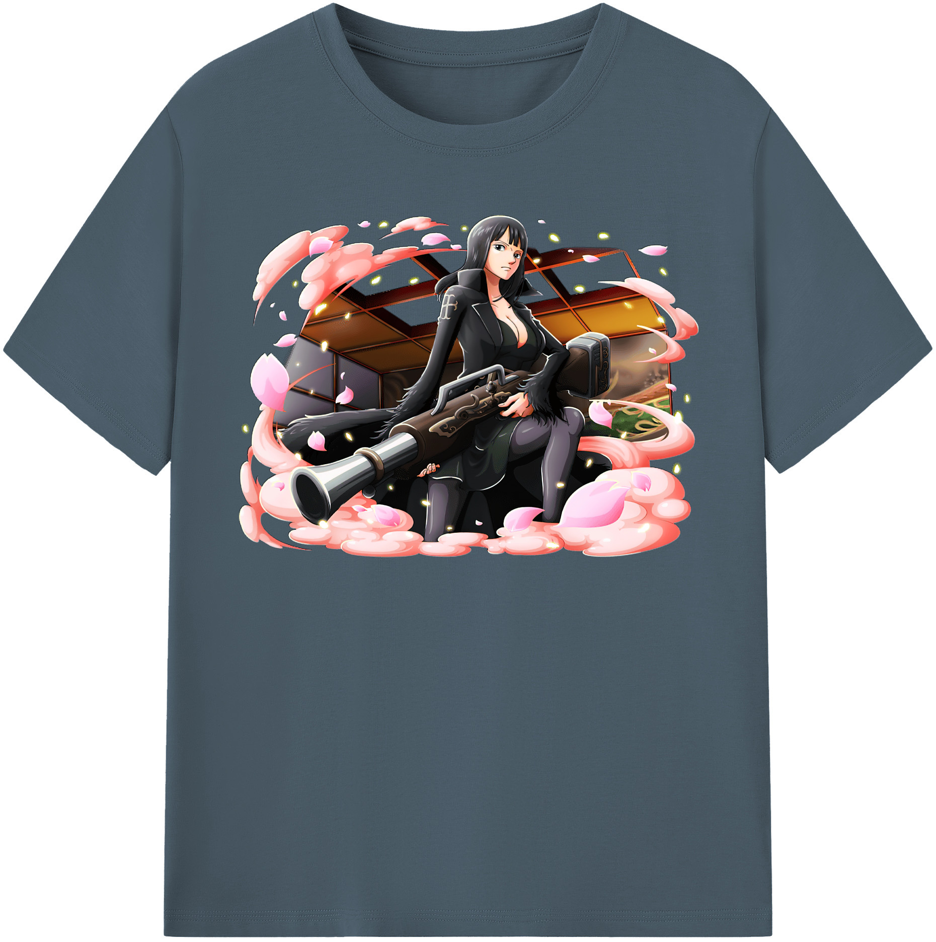 ワンピース ニコ・ロビン ONE PIECE Nico Robin 綿100％半袖Tシャツ（フロントプリント）